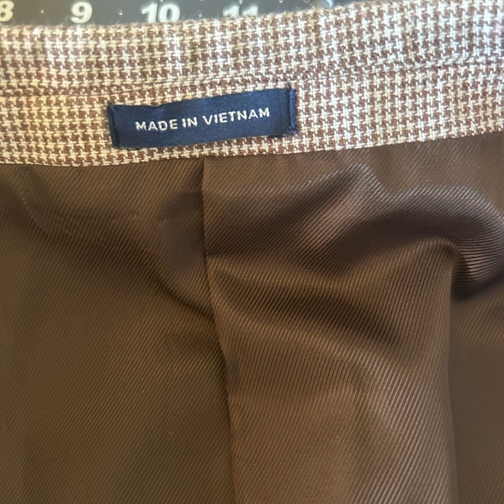 Stafford Men's Tan Patterned Blazer - Picture 7 of 7
